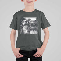 Pitbull Selfie Meme T Shirt For Kid Funny Dog Lover Graphic
