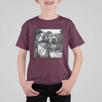 Pitbull Selfie Meme T Shirt For Kid Funny Dog Lover Graphic