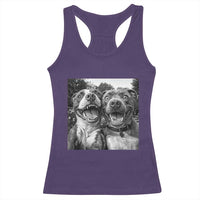 Pitbull Selfie Meme Racerback Tank Top Funny Dog Lover Graphic