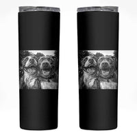 Pitbull Selfie Meme Skinny Tumbler Funny Dog Lover Graphic