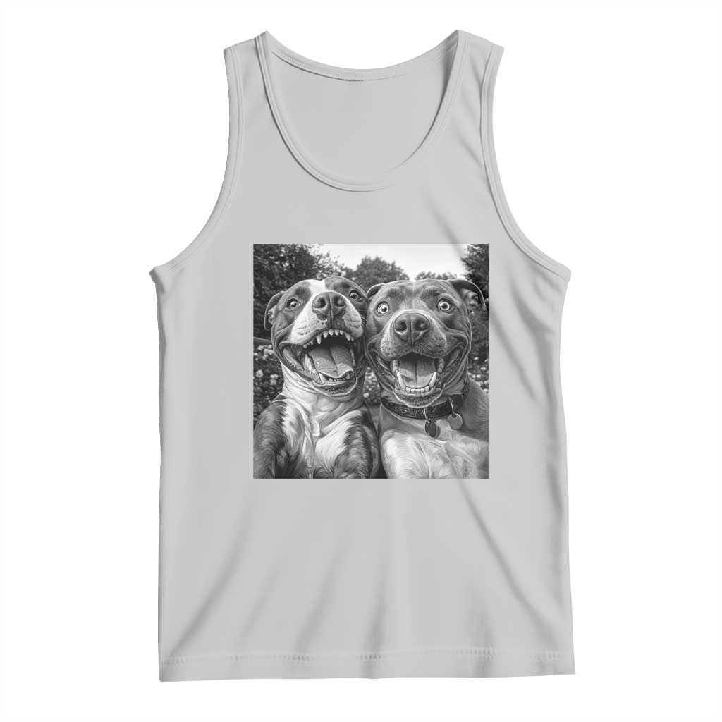 Pitbull Selfie Meme Tank Top Funny Dog Lover Graphic