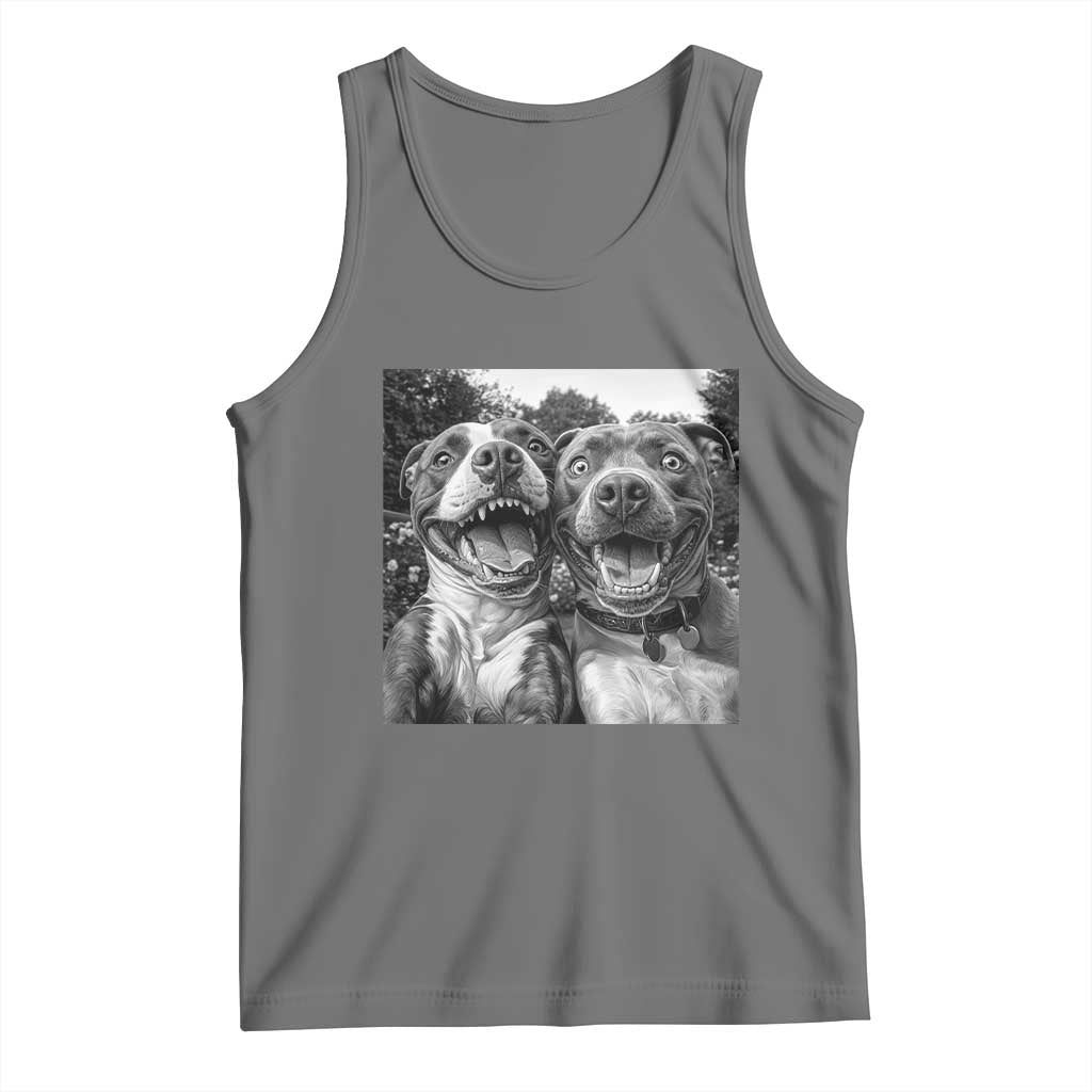 Pitbull Selfie Meme Tank Top Funny Dog Lover Graphic