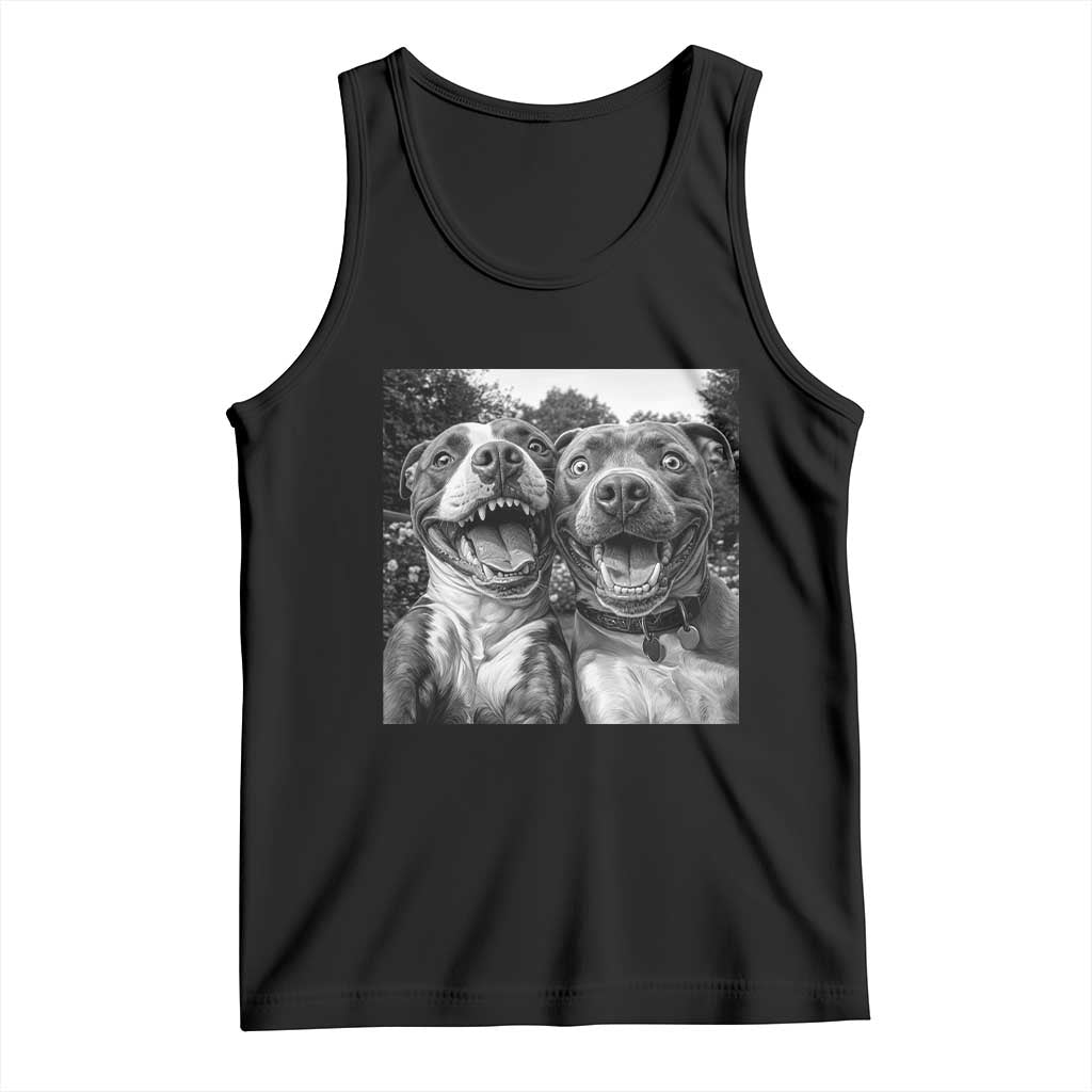 Pitbull Selfie Meme Tank Top Funny Dog Lover Graphic