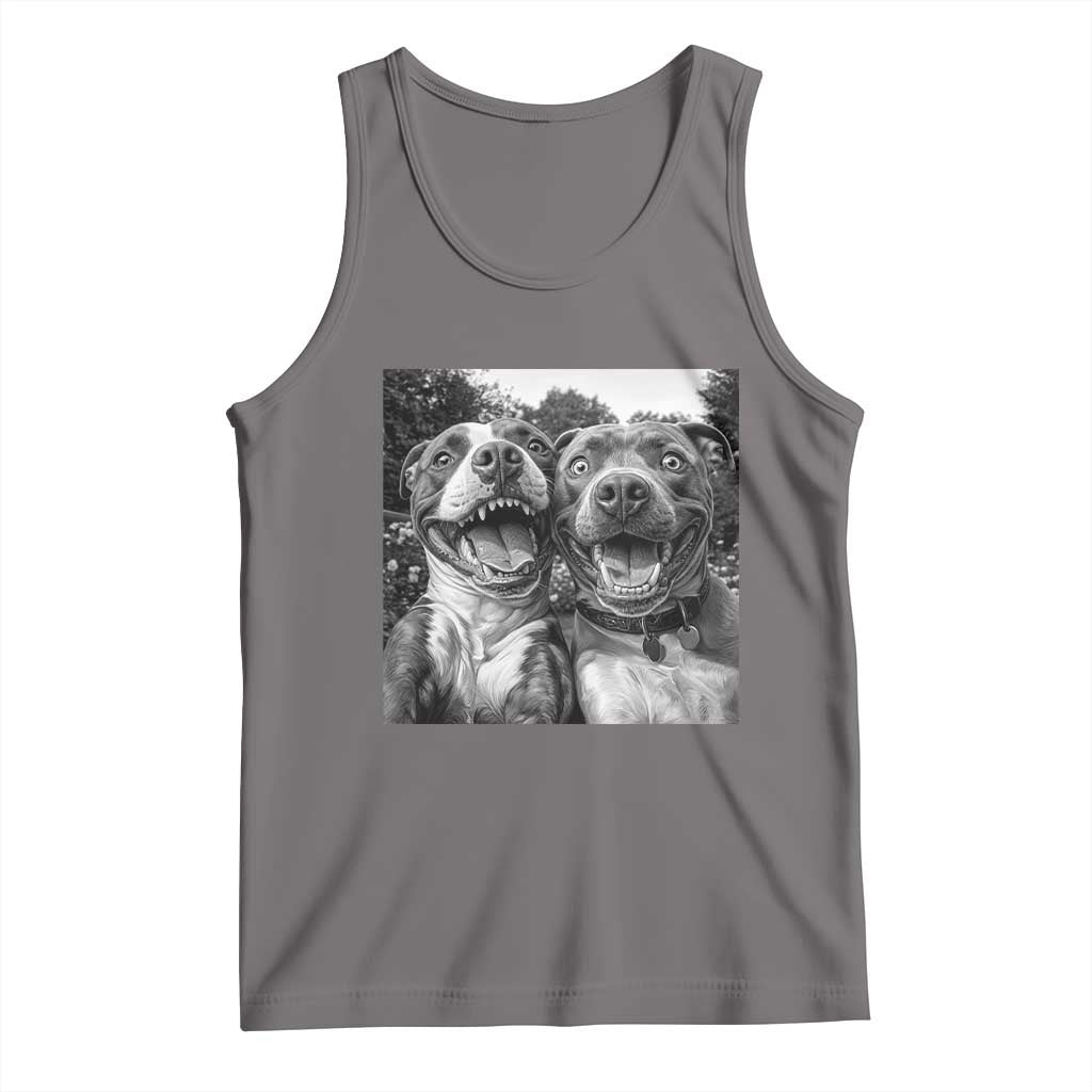Pitbull Selfie Meme Tank Top Funny Dog Lover Graphic