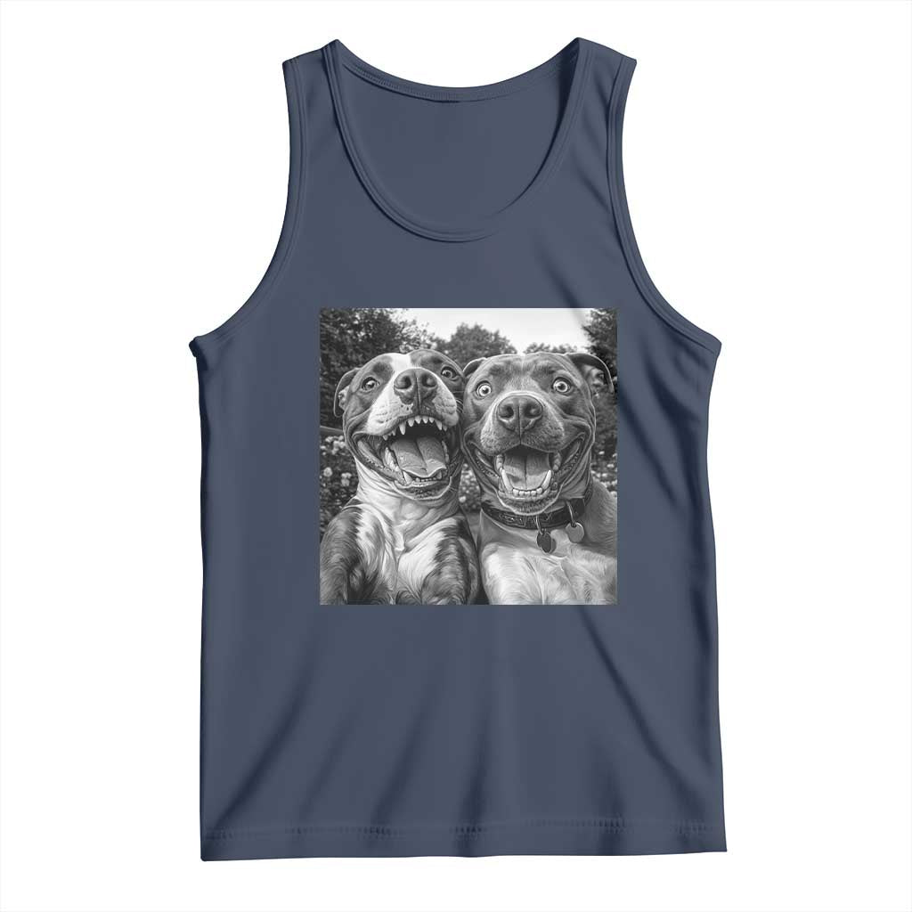Pitbull Selfie Meme Tank Top Funny Dog Lover Graphic