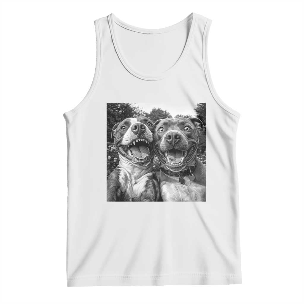 Pitbull Selfie Meme Tank Top Funny Dog Lover Graphic
