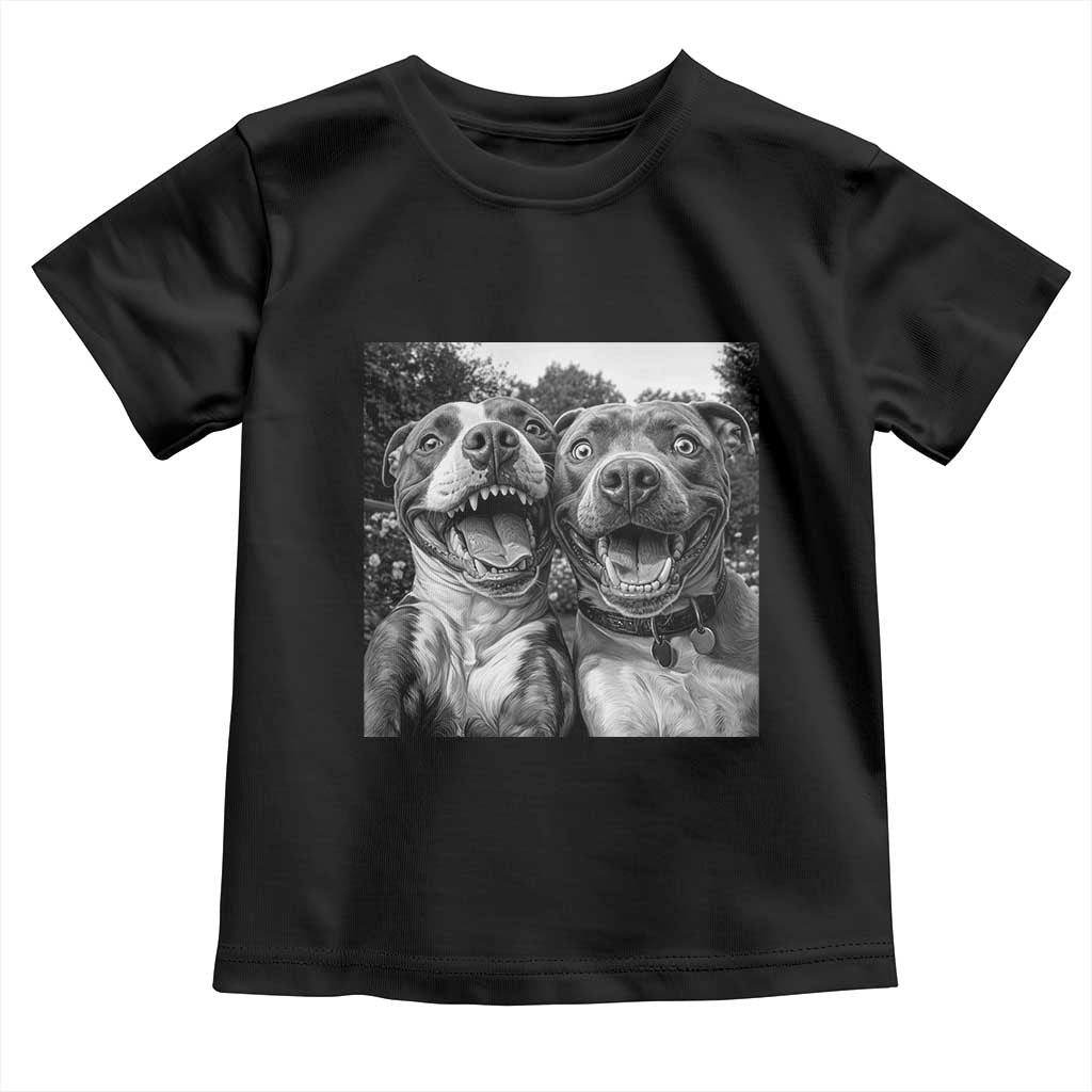 Pitbull Selfie Meme Toddler T Shirt Funny Dog Lover Graphic