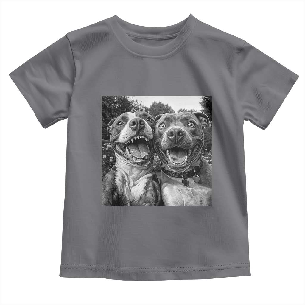 Pitbull Selfie Meme Toddler T Shirt Funny Dog Lover Graphic