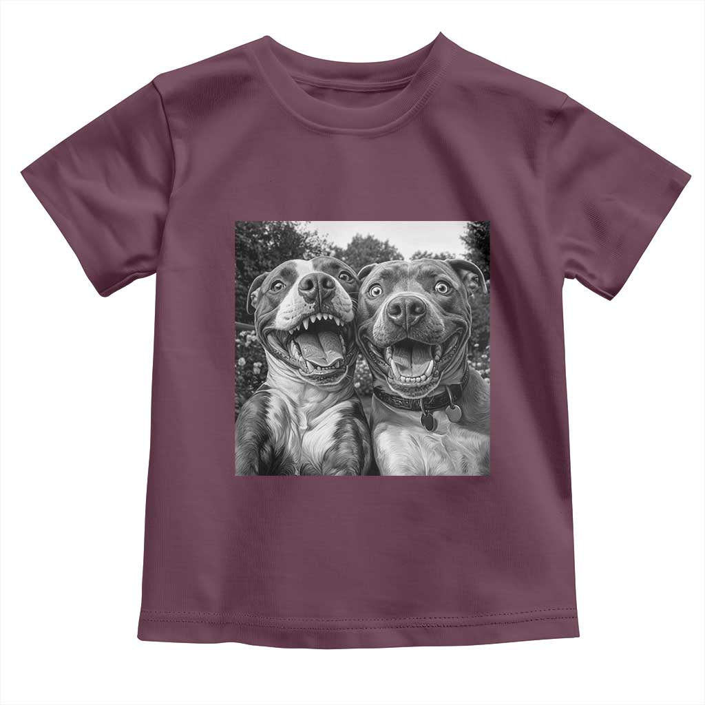 Pitbull Selfie Meme Toddler T Shirt Funny Dog Lover Graphic