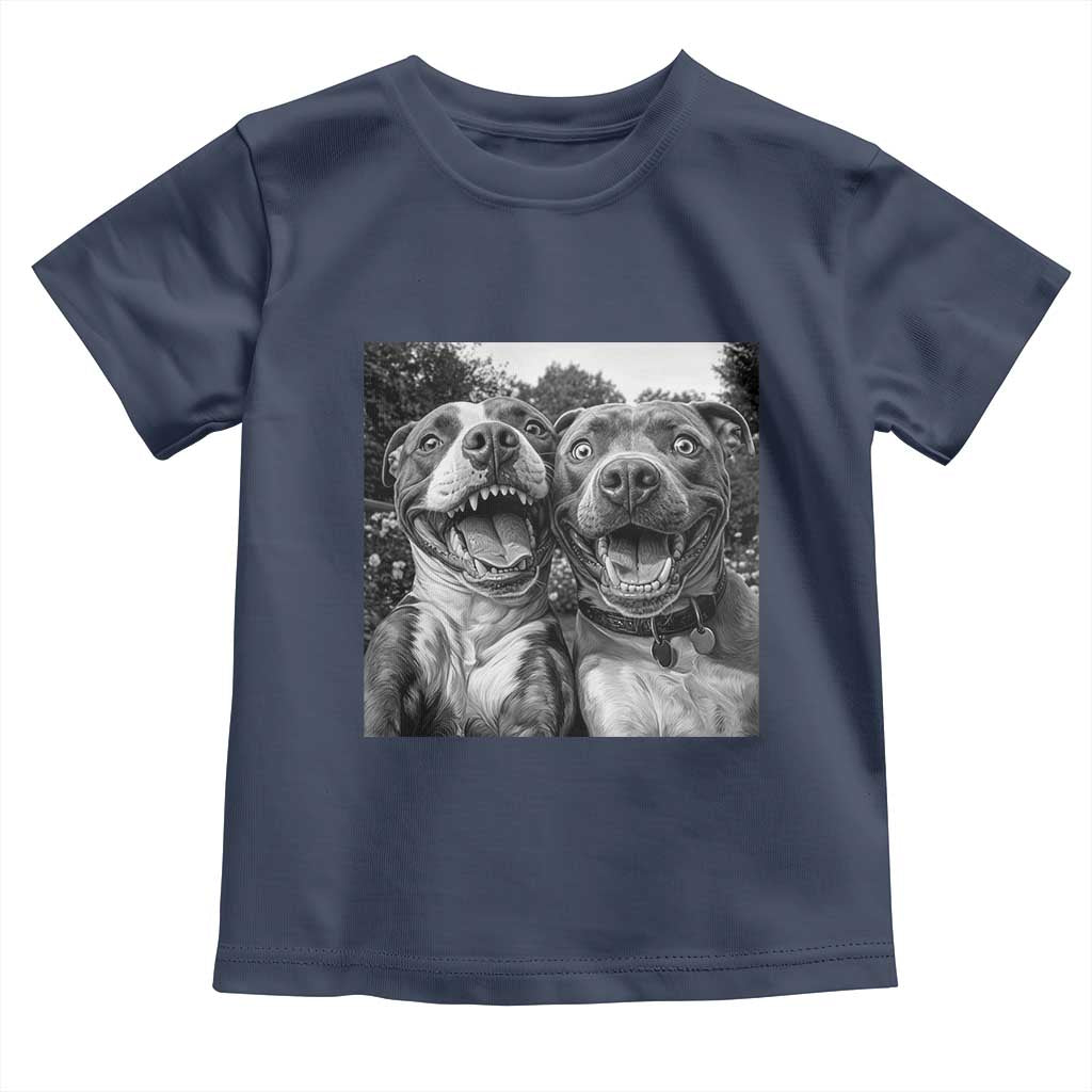 Pitbull Selfie Meme Toddler T Shirt Funny Dog Lover Graphic