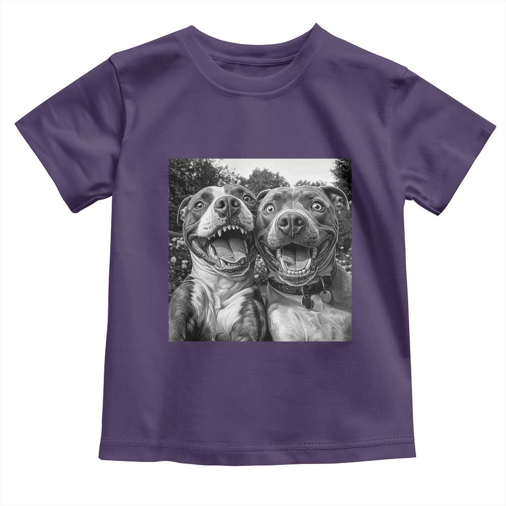 Pitbull Selfie Meme Toddler T Shirt Funny Dog Lover Graphic
