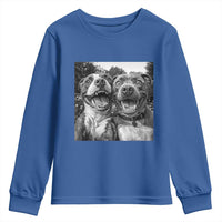 Pitbull Selfie Meme Youth Sweatshirt Funny Dog Lover Graphic