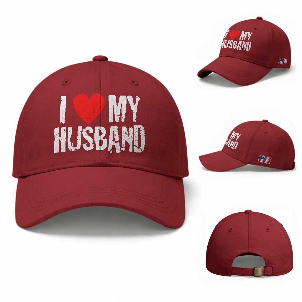 Cool Marriage Humor Gift For Wife Baseball Cap I Love My Husband