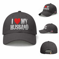 Cool Marriage Humor Gift For Wife Baseball Cap I Love My Husband