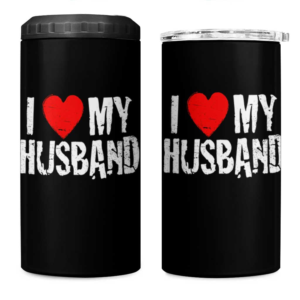 Cool Marriage Humor Gift For Wife 4 in 1 Can Cooler Tumbler I Love My Husband