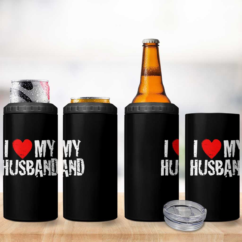 Cool Marriage Humor Gift For Wife 4 in 1 Can Cooler Tumbler I Love My Husband