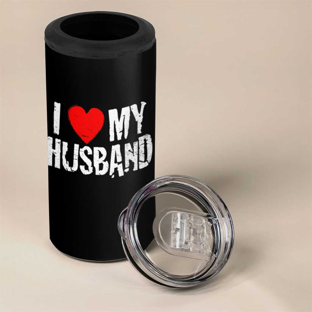 Cool Marriage Humor Gift For Wife 4 in 1 Can Cooler Tumbler I Love My Husband