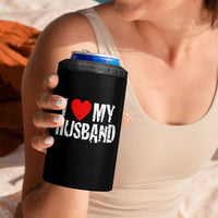 Cool Marriage Humor Gift For Wife 4 in 1 Can Cooler Tumbler I Love My Husband