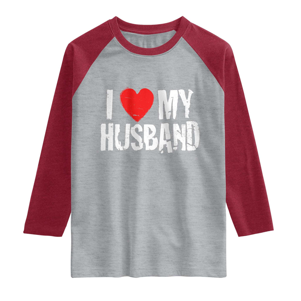Cool Marriage Humor Gift For Wife Raglan Shirt I Love My Husband