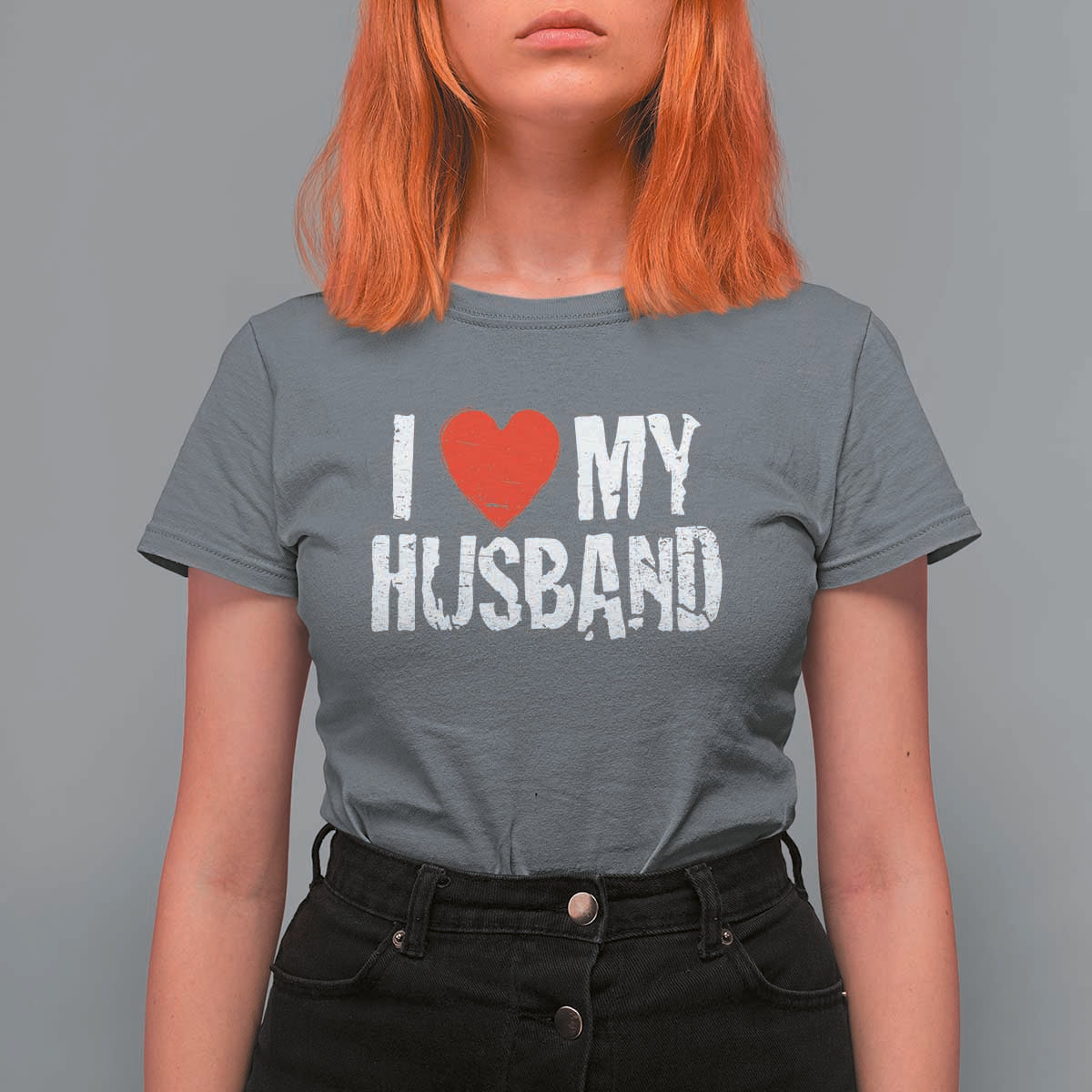 Cool Marriage Humor Gift For Wife T Shirt For Women I Love My Husband