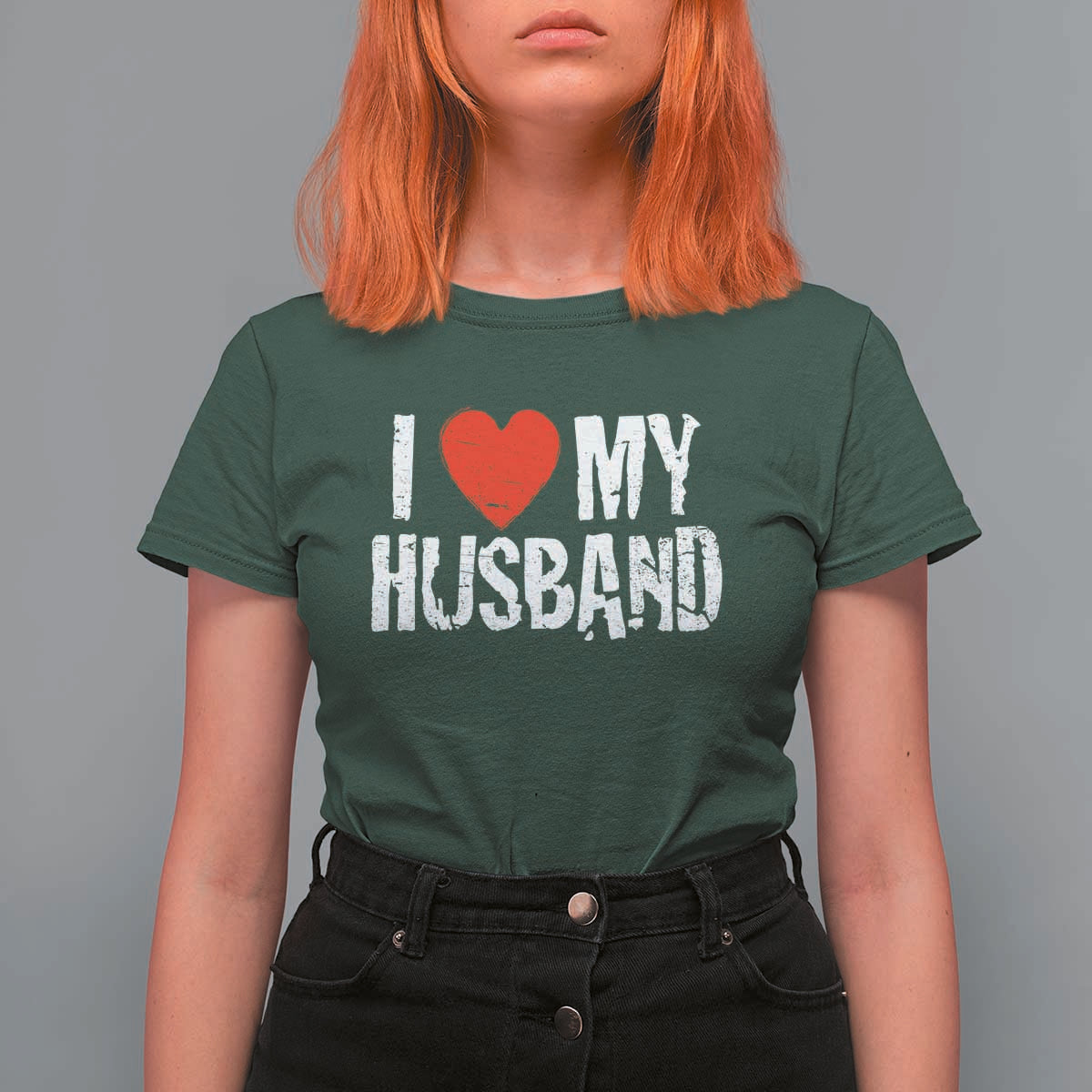 Cool Marriage Humor Gift For Wife T Shirt For Women I Love My Husband
