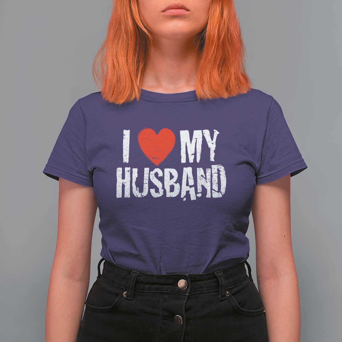 Cool Marriage Humor Gift For Wife T Shirt For Women I Love My Husband