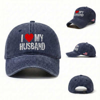 Cool Marriage Humor Gift For Wife Washed Cotton Baseball Cap I Love My Husband