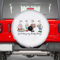 Funny Goose Just Doing My Daddy Things Spare Tire Cover Fathers Day Gift