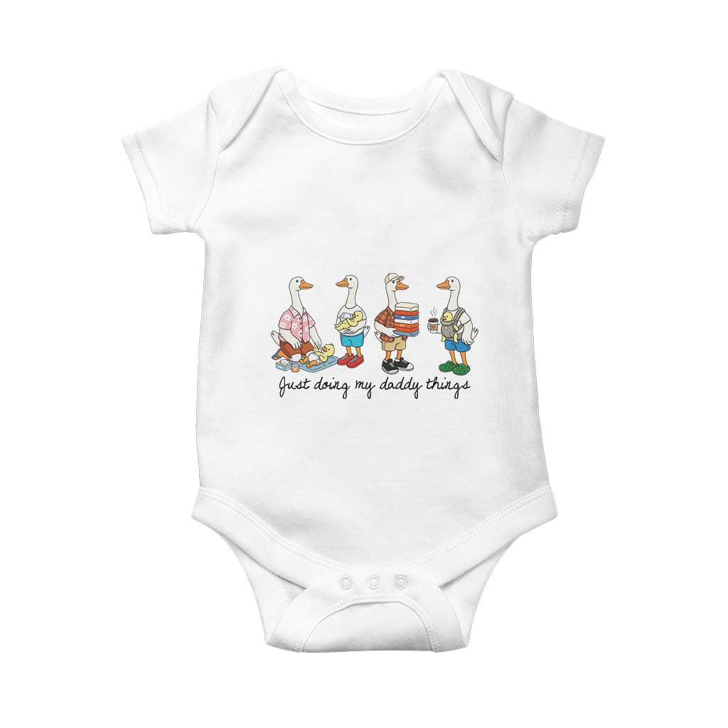 Funny Goose Just Doing My Daddy Things Baby Onesie Fathers Day Gift
