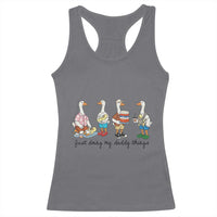 Funny Goose Just Doing My Daddy Things Racerback Tank Top Fathers Day Gift