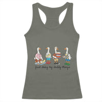 Funny Goose Just Doing My Daddy Things Racerback Tank Top Fathers Day Gift