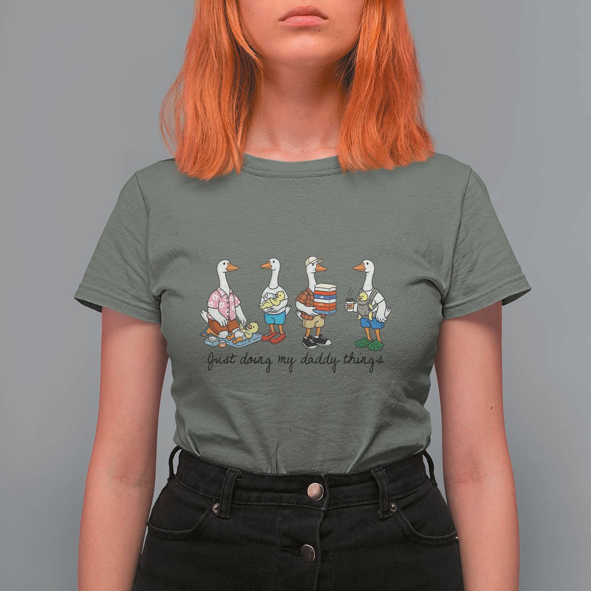 Funny Goose Just Doing My Daddy Things T Shirt For Women Fathers Day Gift