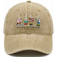 Funny Goose Just Doing My Daddy Things Washed Cotton Baseball Cap Fathers Day Gift