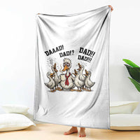 Funny Duck Dad Daaad Dad Dad Throw Blanket Tired Dad Life Fathers Day Graphic