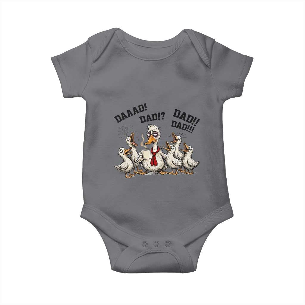 Funny Duck Dad Daaad Dad Dad Baby Onesie Tired Dad Life Fathers Day Graphic