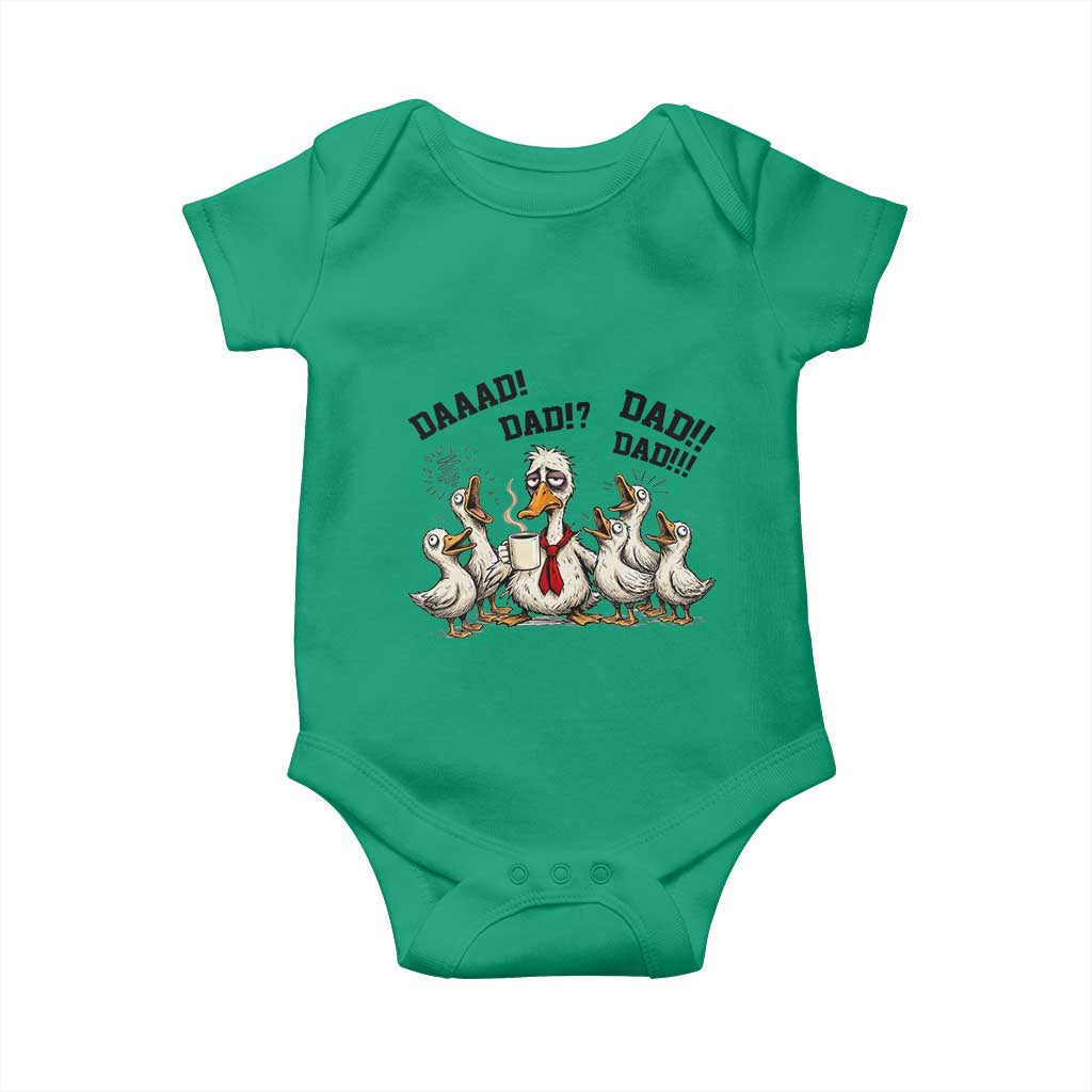 Funny Duck Dad Daaad Dad Dad Baby Onesie Tired Dad Life Fathers Day Graphic