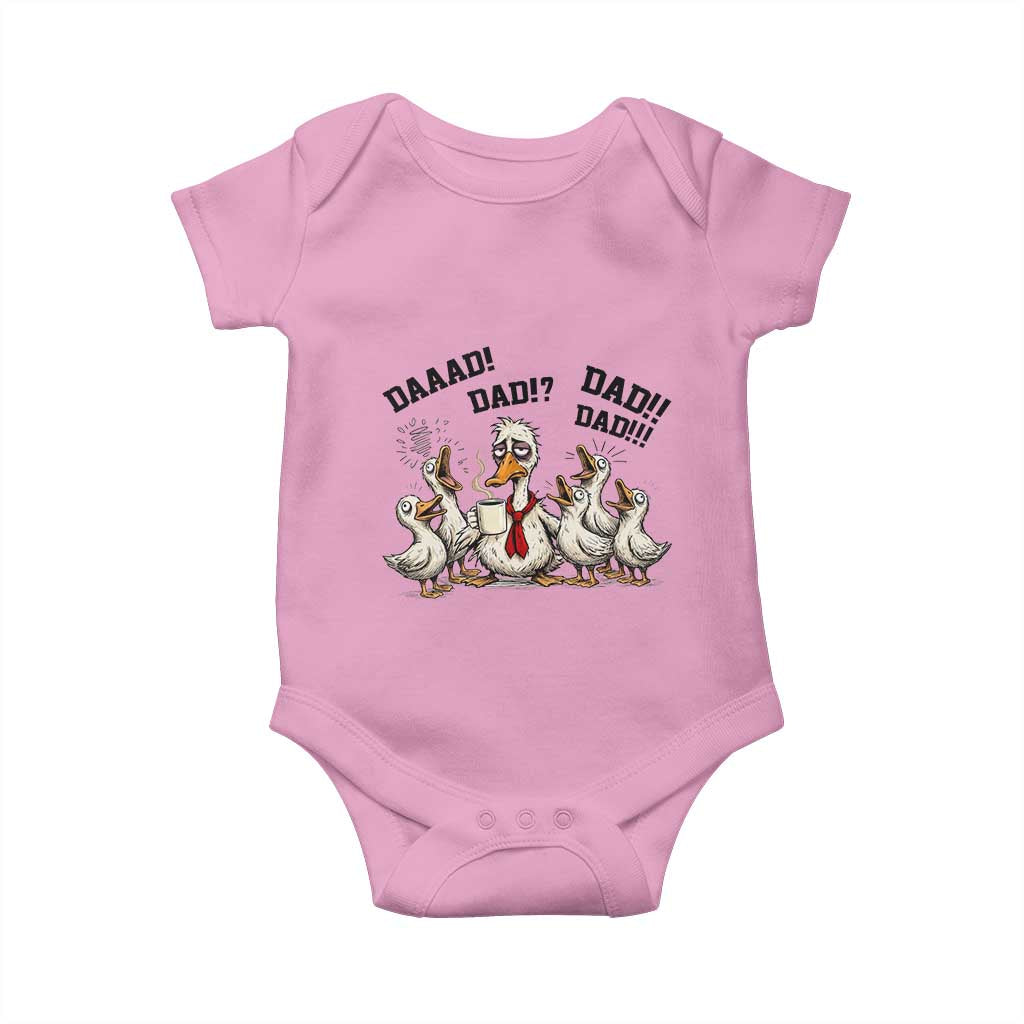 Funny Duck Dad Daaad Dad Dad Baby Onesie Tired Dad Life Fathers Day Graphic