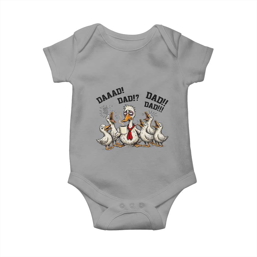 Funny Duck Dad Daaad Dad Dad Baby Onesie Tired Dad Life Fathers Day Graphic