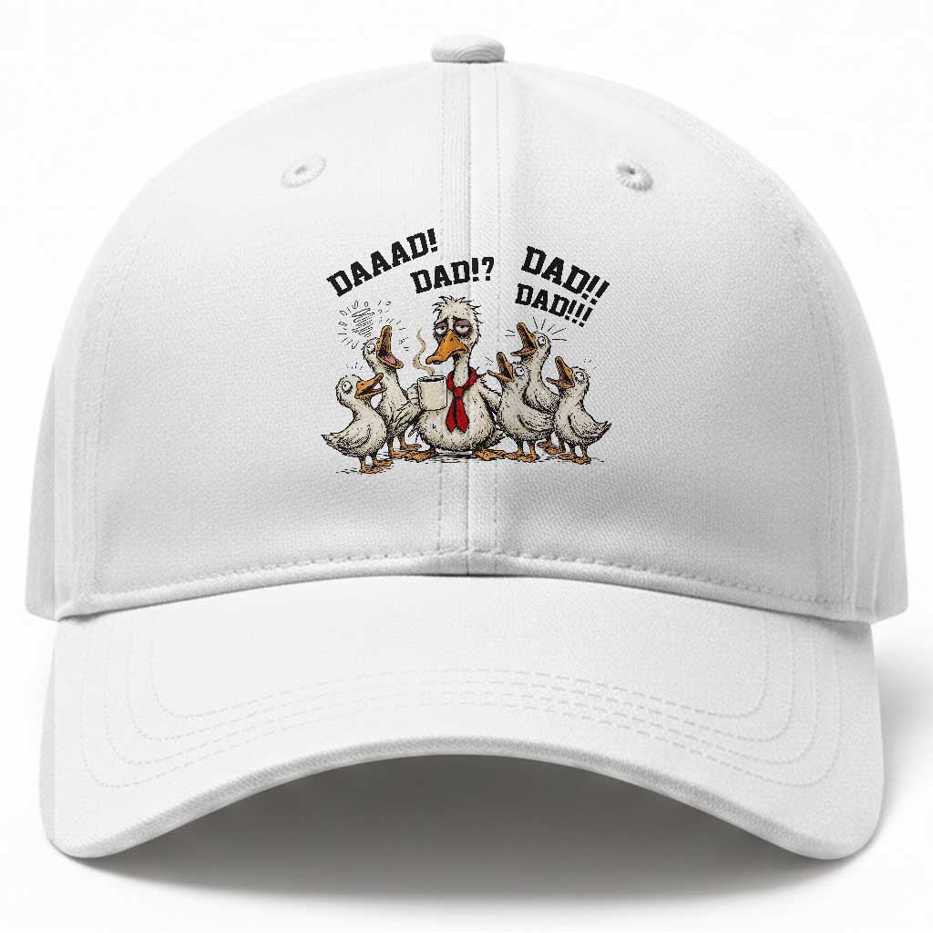 Funny Duck Dad Daaad Dad Dad Baseball Cap Tired Dad Life Fathers Day Graphic