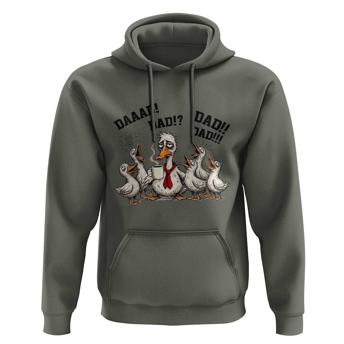 Funny Duck Dad Daaad Dad Dad Hoodie Tired Dad Life Fathers Day Graphic
