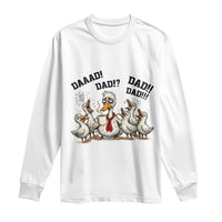 Funny Duck Dad Daaad Dad Dad Long Sleeve Shirt Tired Dad Life Fathers Day Graphic