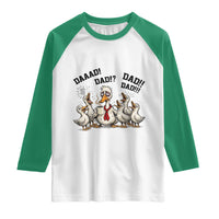 Funny Duck Dad Daaad Dad Dad Raglan Shirt Tired Dad Life Fathers Day Graphic