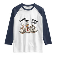 Funny Duck Dad Daaad Dad Dad Raglan Shirt Tired Dad Life Fathers Day Graphic