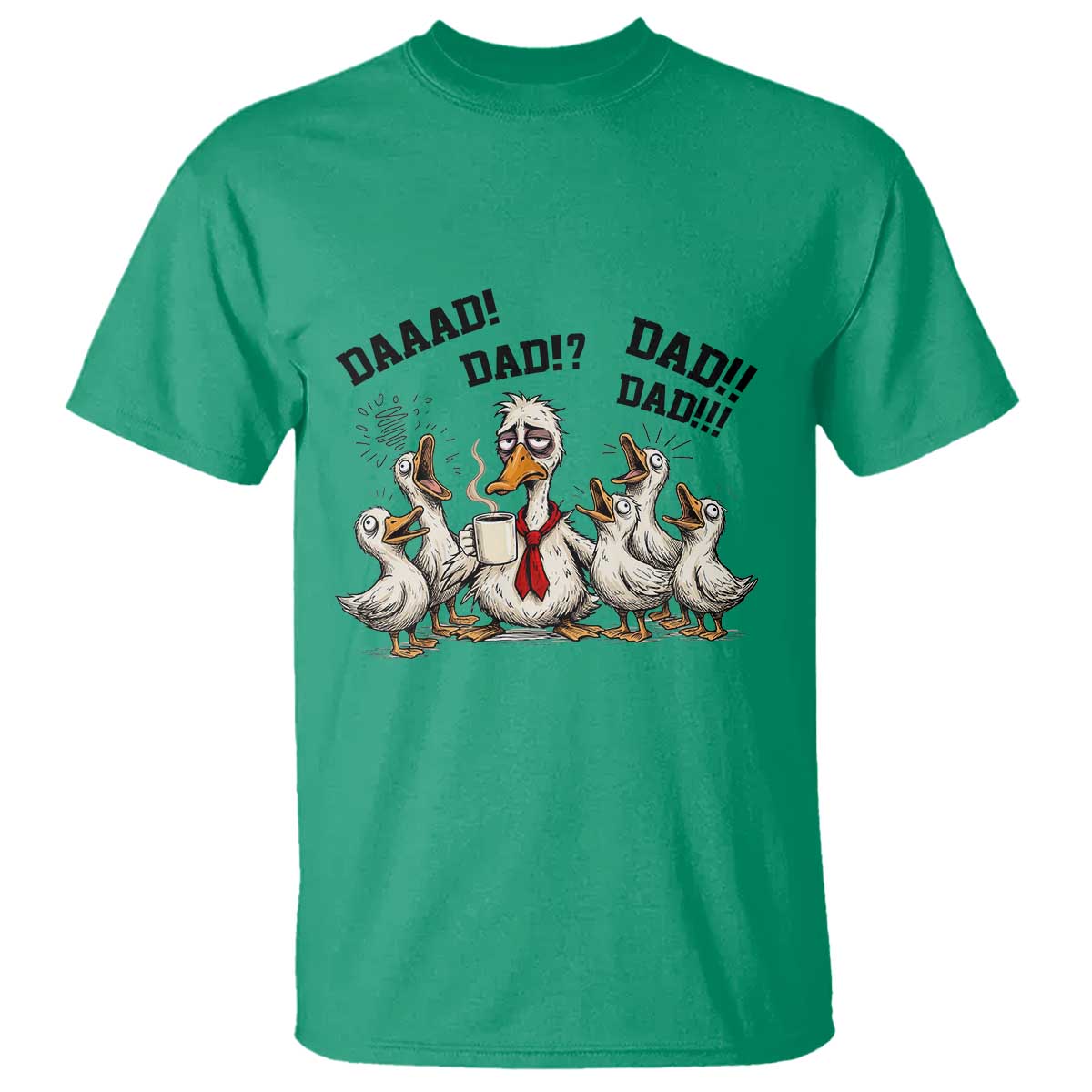 Funny Duck Dad Daaad Dad Dad T Shirt Tired Dad Life Fathers Day Graphic