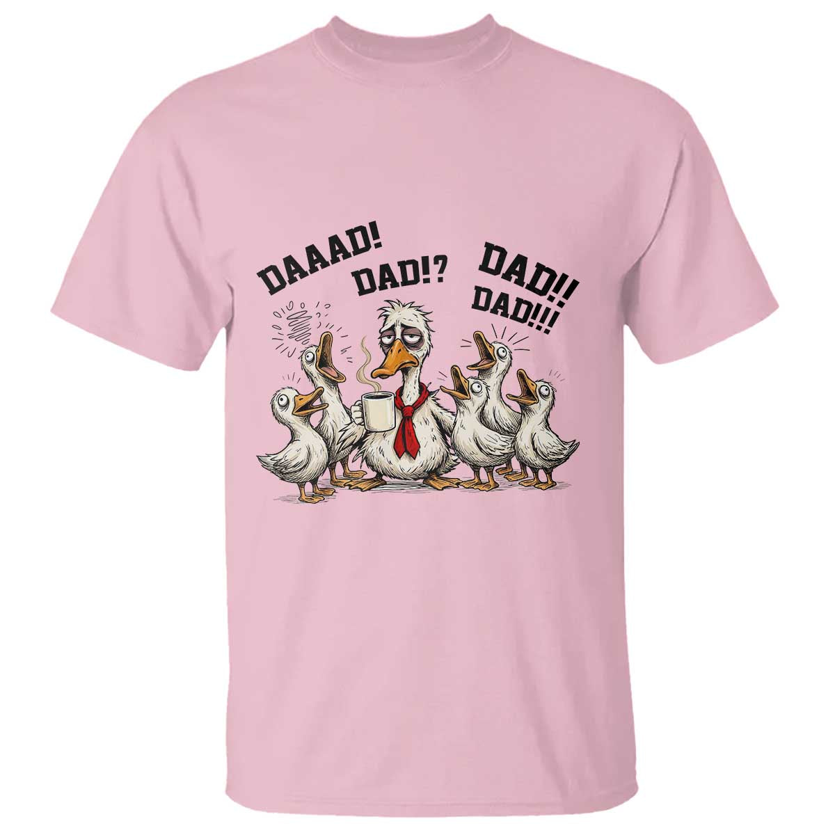 Funny Duck Dad Daaad Dad Dad T Shirt Tired Dad Life Fathers Day Graphic