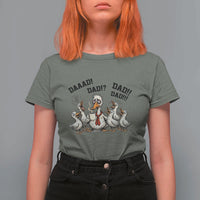 Funny Duck Dad Daaad Dad Dad T Shirt For Women Tired Dad Life Fathers Day Graphic