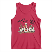 Funny Duck Dad Daaad Dad Dad Tank Top Tired Dad Life Fathers Day Graphic