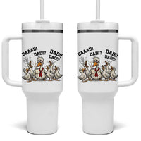 Funny Duck Dad Daaad Dad Dad Tumbler With Handle Tired Dad Life Fathers Day Graphic