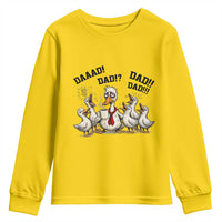 Funny Duck Dad Daaad Dad Dad Youth Sweatshirt Tired Dad Life Fathers Day Graphic