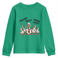 Funny Duck Dad Daaad Dad Dad Youth Sweatshirt Tired Dad Life Fathers Day Graphic